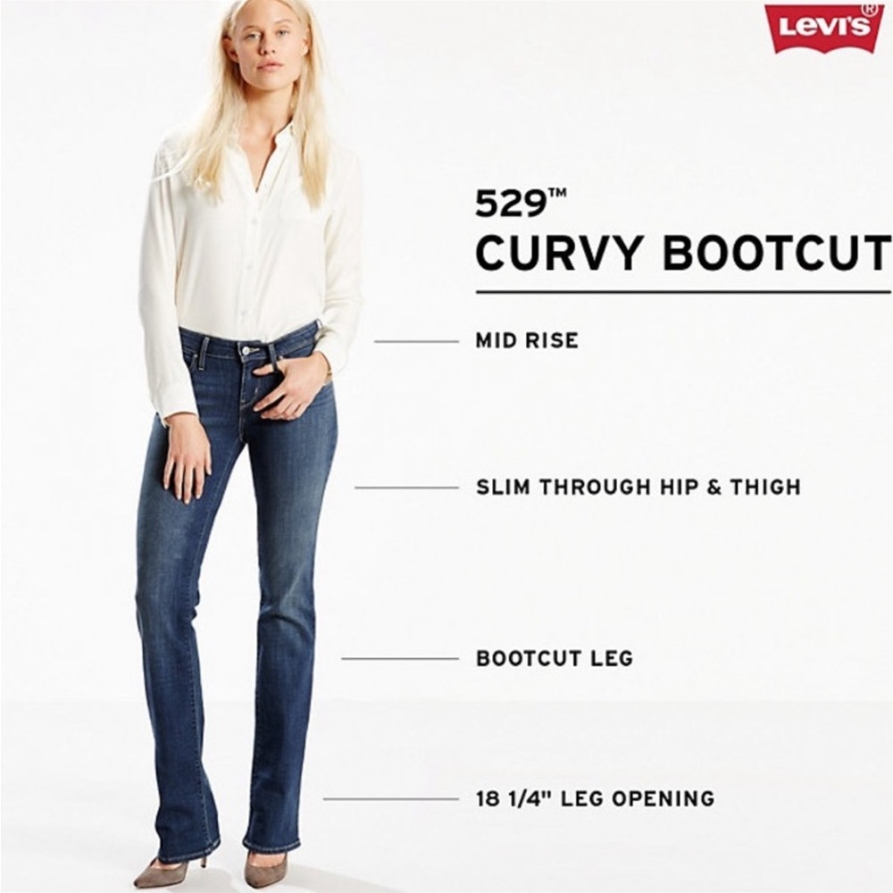 NWOT Levi’s 529 Curvy Bootcut - Picture 13 of 15
